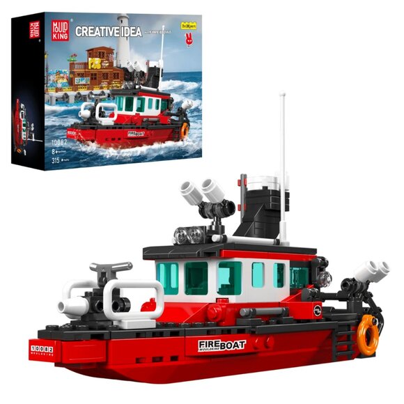 Mould King 10082 Fireboat Fire Brigade Rescue Ship Building Brick 315 pcs NEW - Picture 2 of 3